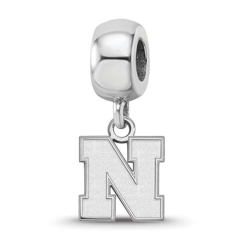 Sterlingsilber Rhodiniert Logoart University Of Nebraska Xs Hängend Perle