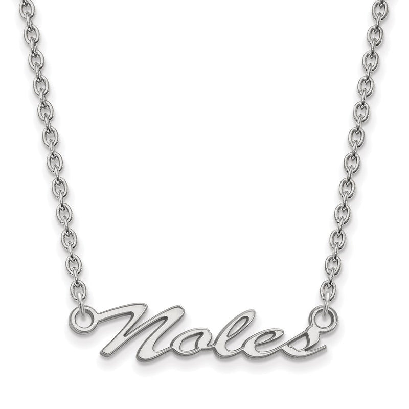 Sterlingsilber Rhodiniert Logoart Florida State University Noles Schreibschrift Mittel Anhänger 18 Zoll Halskette