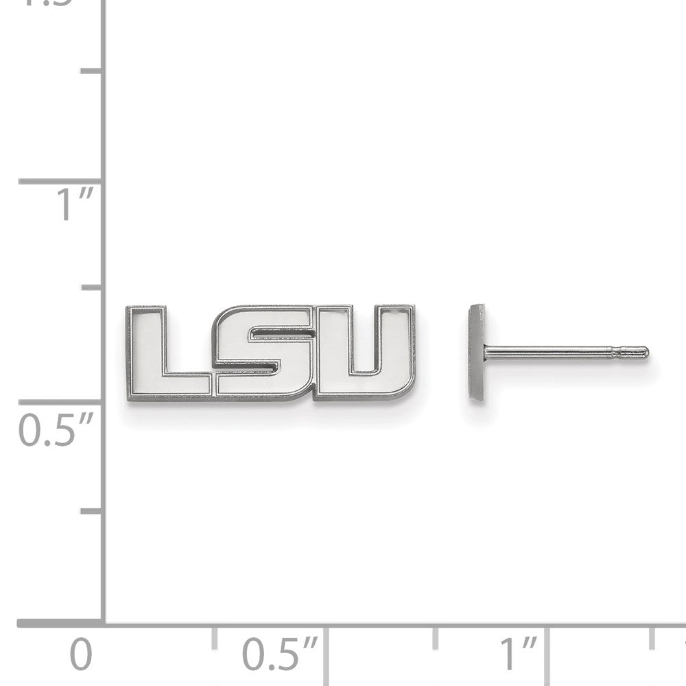 Sterlingsilber Rhodiniert Logoart Louisiana State University L S U Extra Klein Ohrstecker