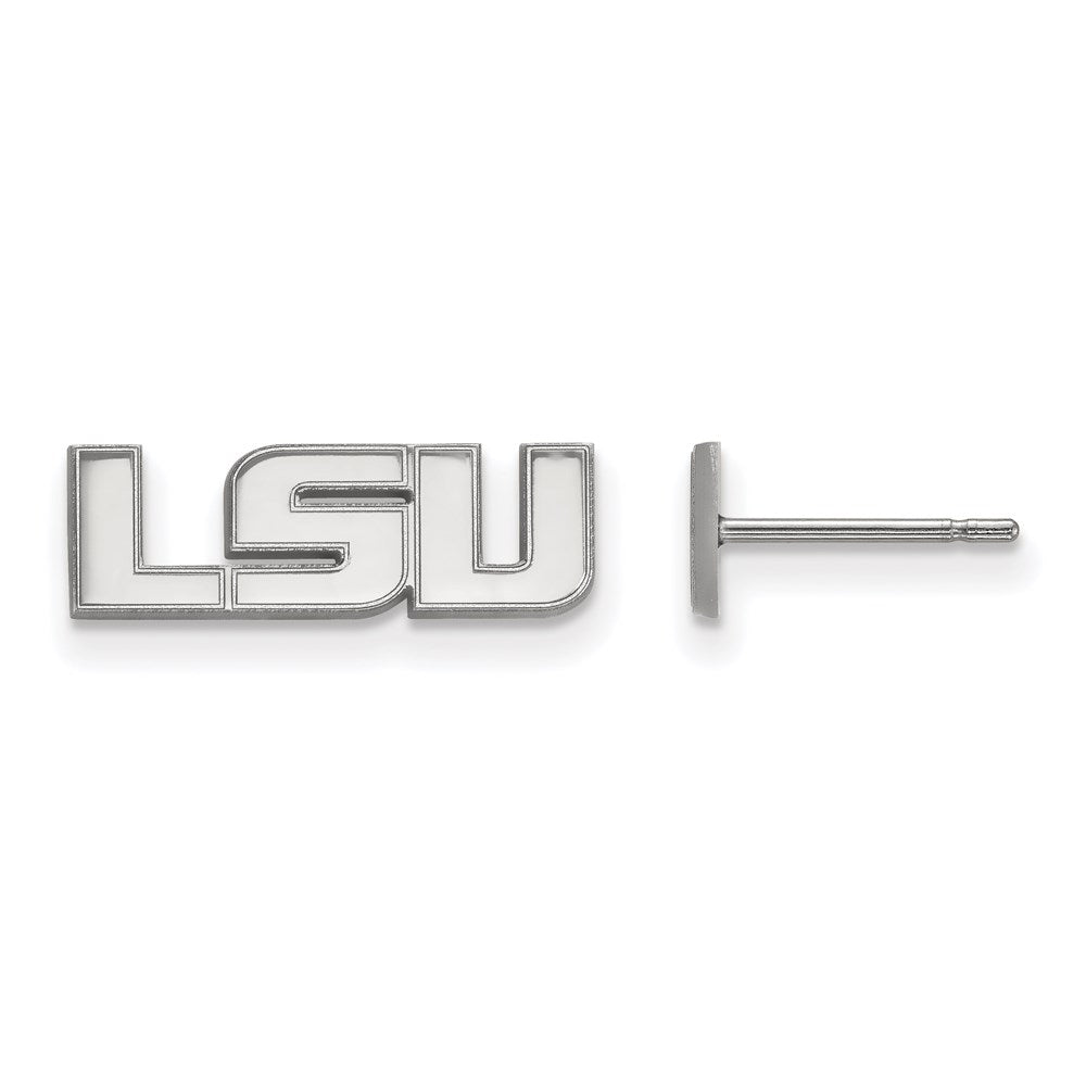 Sterlingsilber Rhodiniert Logoart Louisiana State University L S U Extra Klein Ohrstecker