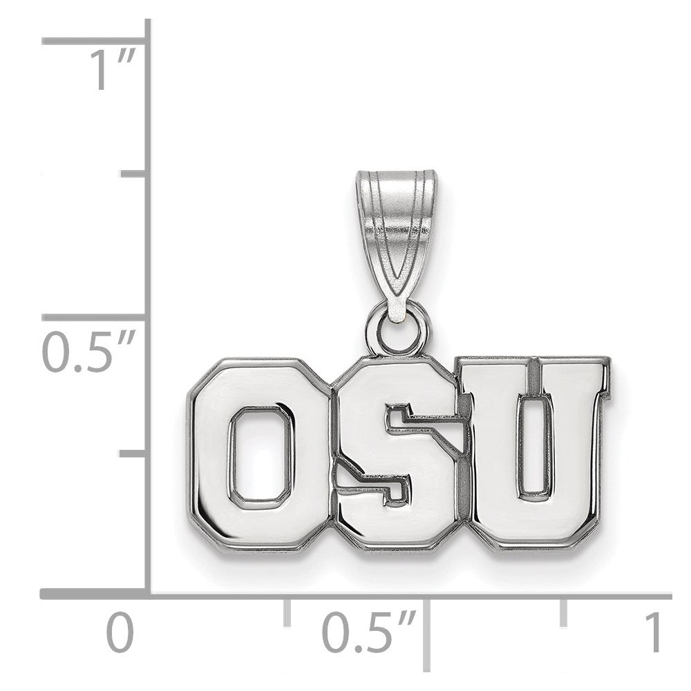 Sterlingsilber Rhodiniert Logoart The Ohio State University O S U Mittel Anhänger