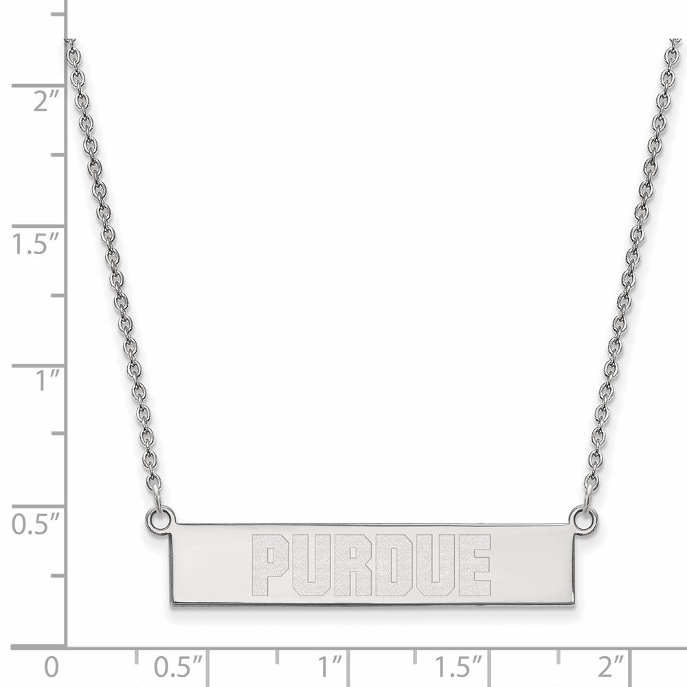 Sterlingsilber Rhodiniert Logoart Purdue University Klein Stab 18 Zoll Halskette