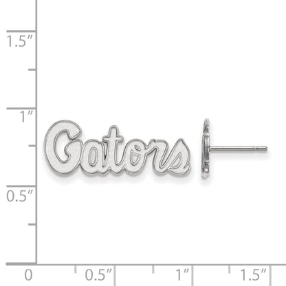 10K Weißgold Logoart University Of Florida Gators Schreibschrift Extra Klein Ohrstecker