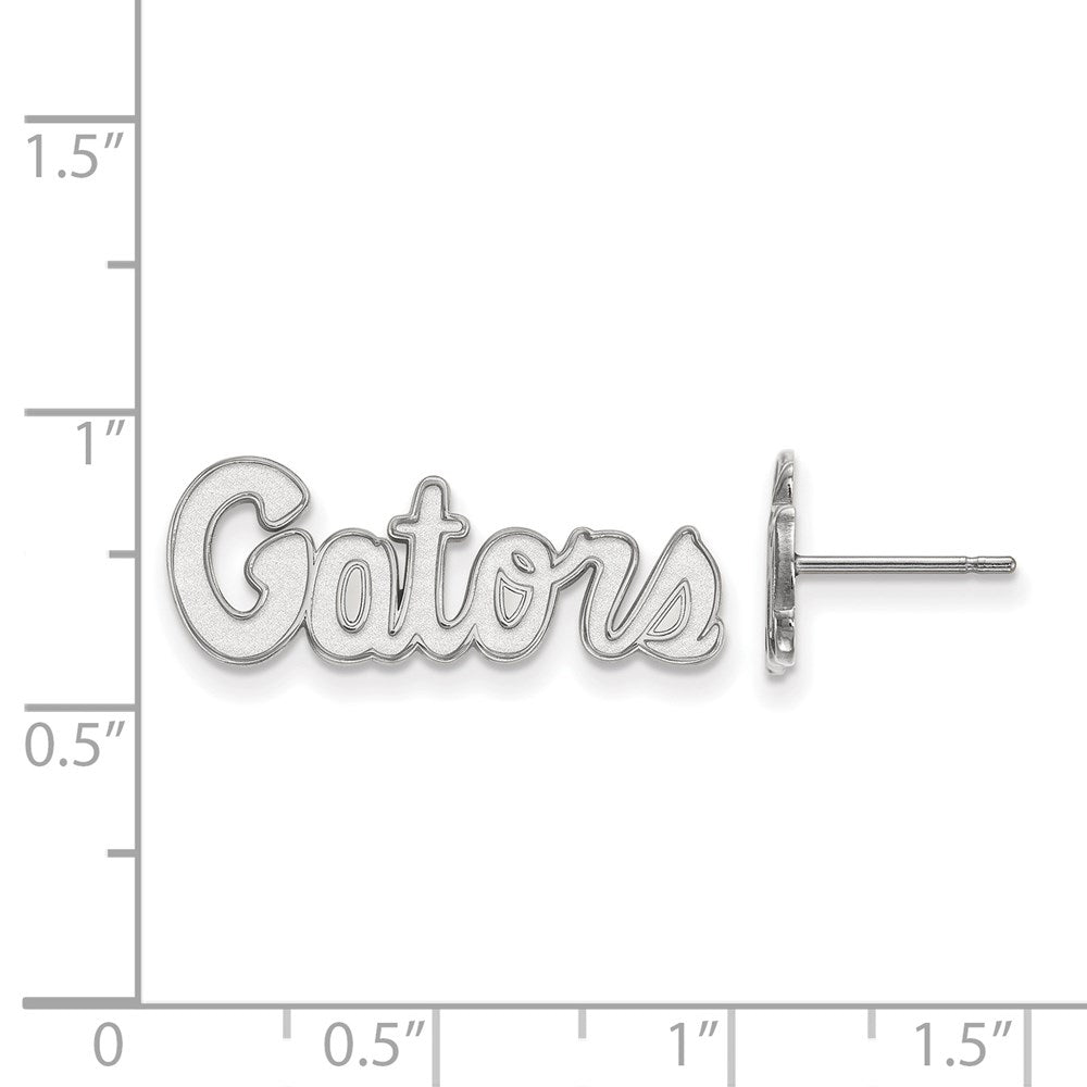 Sterlingsilber Rhodiniert Logoart University Of Florida Gators Schreibschrift Extra Klein Ohrstecker