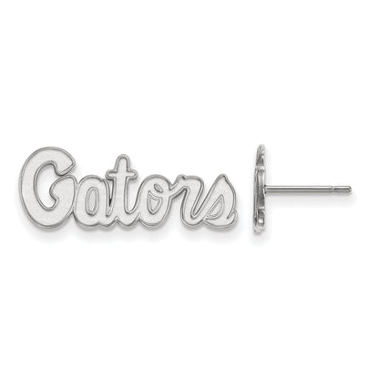 10K Weißgold Logoart University Of Florida Gators Schreibschrift Extra Klein Ohrstecker
