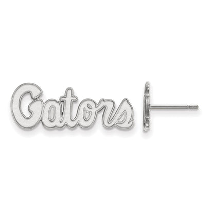 Sterlingsilber Rhodiniert Logoart University Of Florida Gators Schreibschrift Extra Klein Ohrstecker