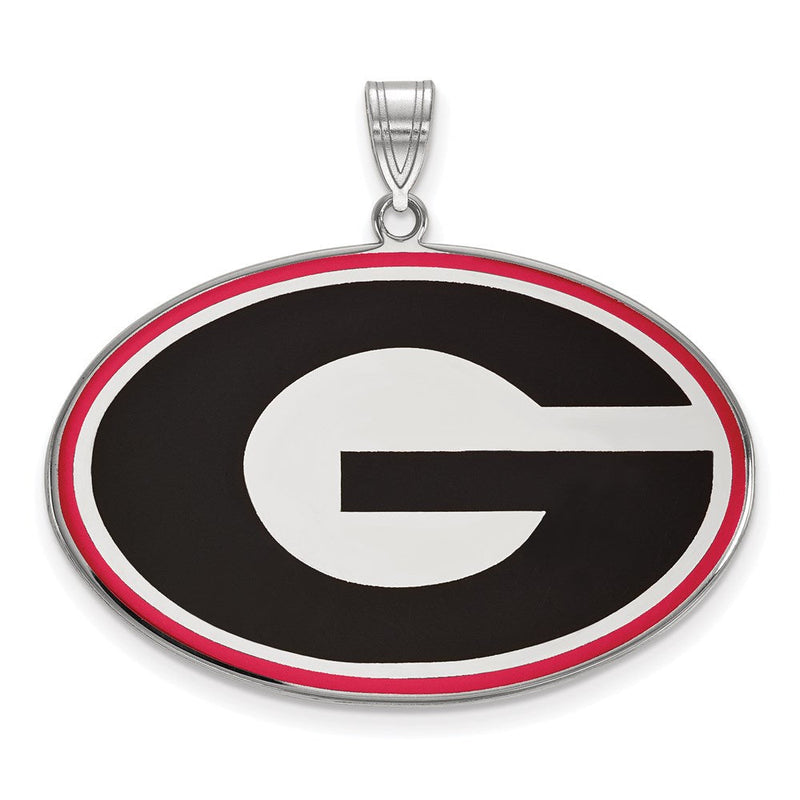 Sterlingsilber Rhodiniert Logoart University Of Georgia Buchstabe G Extra Groß Emailliert Anhänger