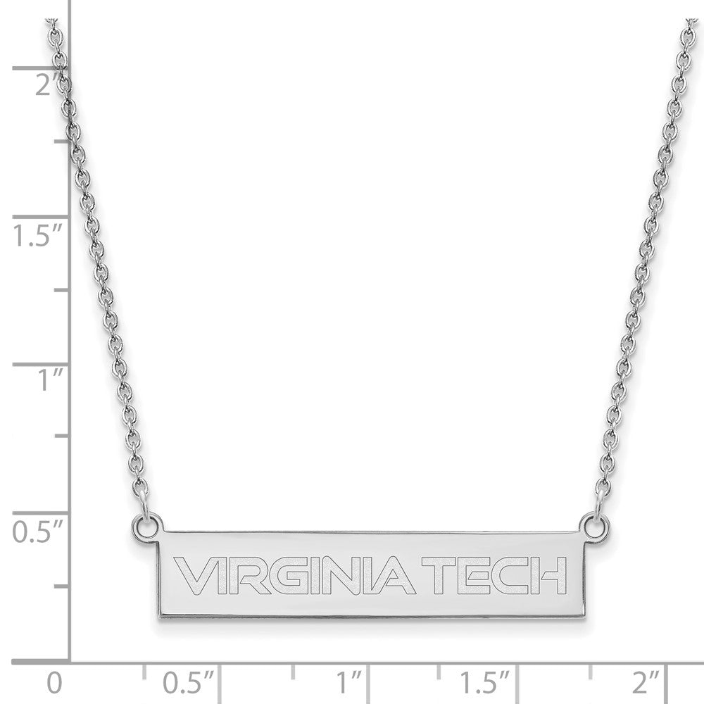 Sterlingsilber Rhodiniert Logoart Virginia Tech Klein Stab 18 Zoll Halskette