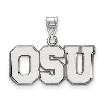 Sterlingsilber Rhodiniert Logoart The Ohio State University O S U Groß Anhänger