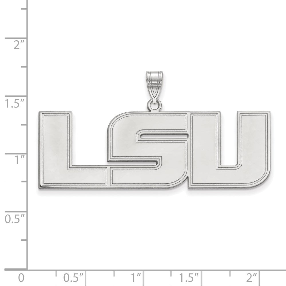 10K Weißgold Logoart Louisiana State University L S U Extra Groß Anhänger