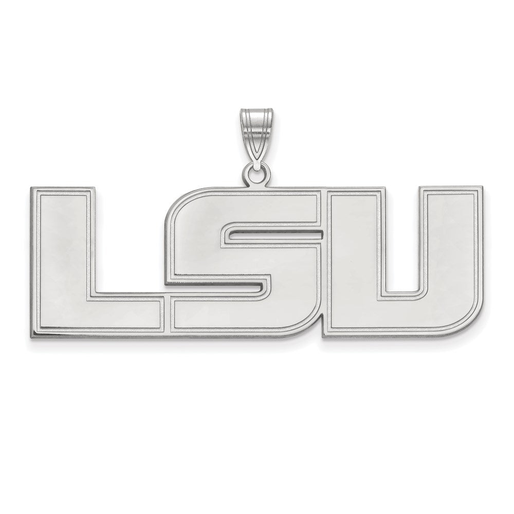 10K Weißgold Logoart Louisiana State University L S U Extra Groß Anhänger