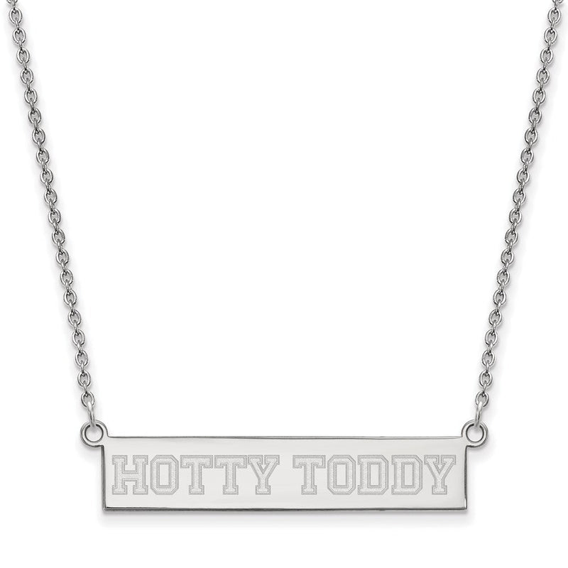 Sterlingsilber Rhodiniert Logoart University Of Mississippi Hotty Toddy Klein Stab 18 Zoll Halskette