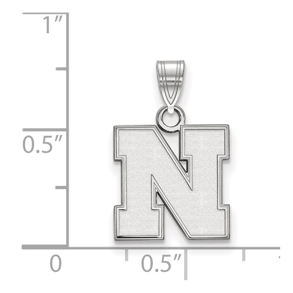Sterlingsilber Rhodiniert Logoart University Of Nebraska Buchstabe N Klein Anhänger