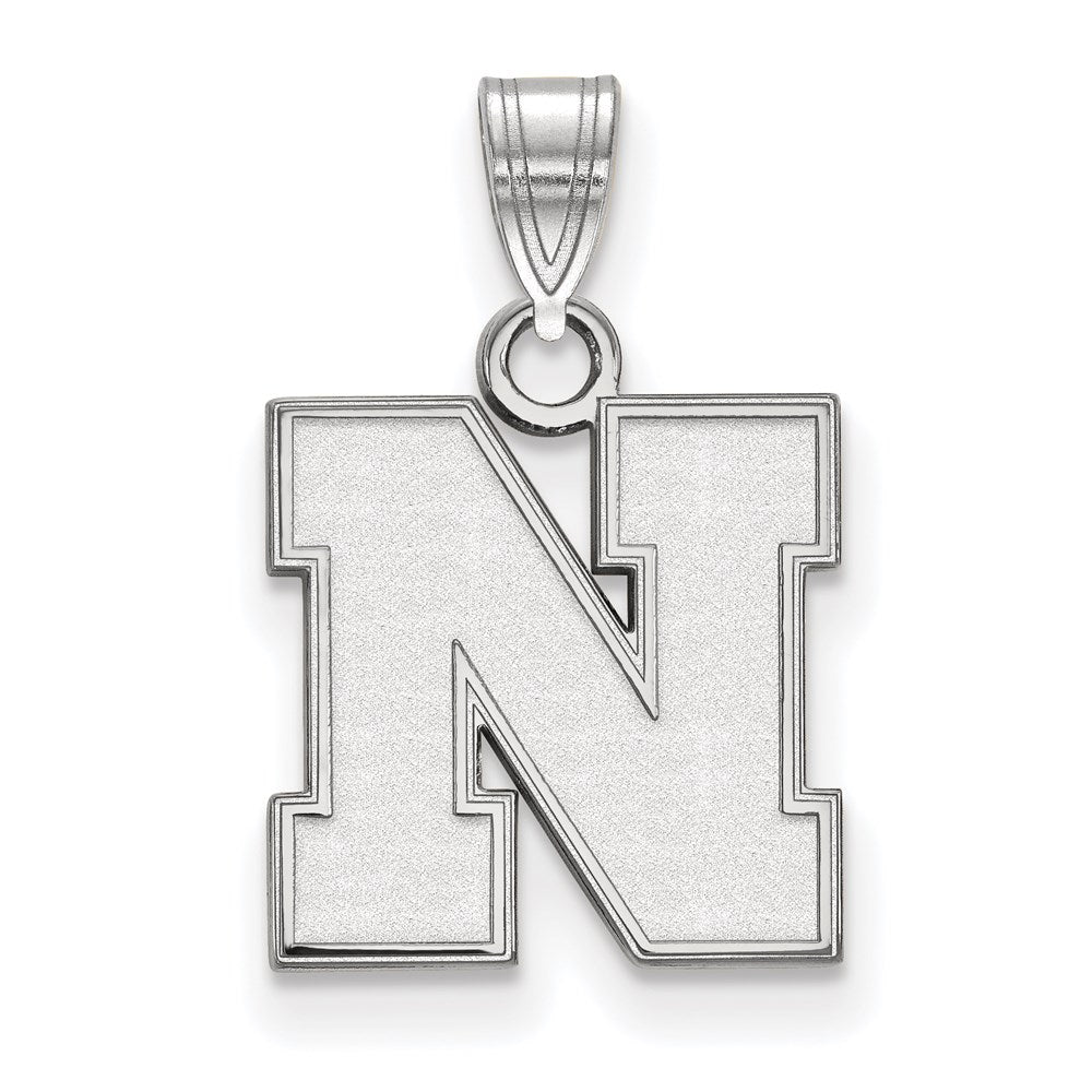 10K Weißgold Logoart University Of Nebraska Buchstabe N Klein Anhänger