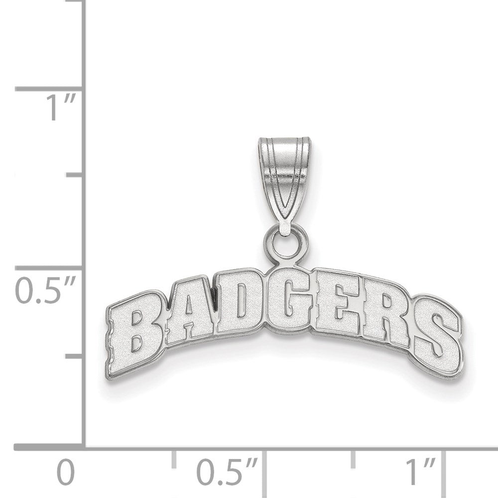 10K Weißgold Logoart University Of Wisconsin Badgers Mittel Anhänger