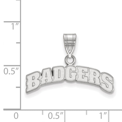10K Weißgold Logoart University Of Wisconsin Badgers Mittel Anhänger