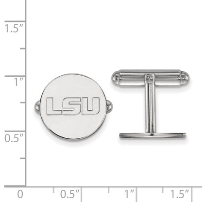 Sterlingsilber Rhodiniert Logoart Louisiana State University Manschette Knöpfe