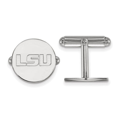 Sterlingsilber Rhodiniert Logoart Louisiana State University Manschette Knöpfe