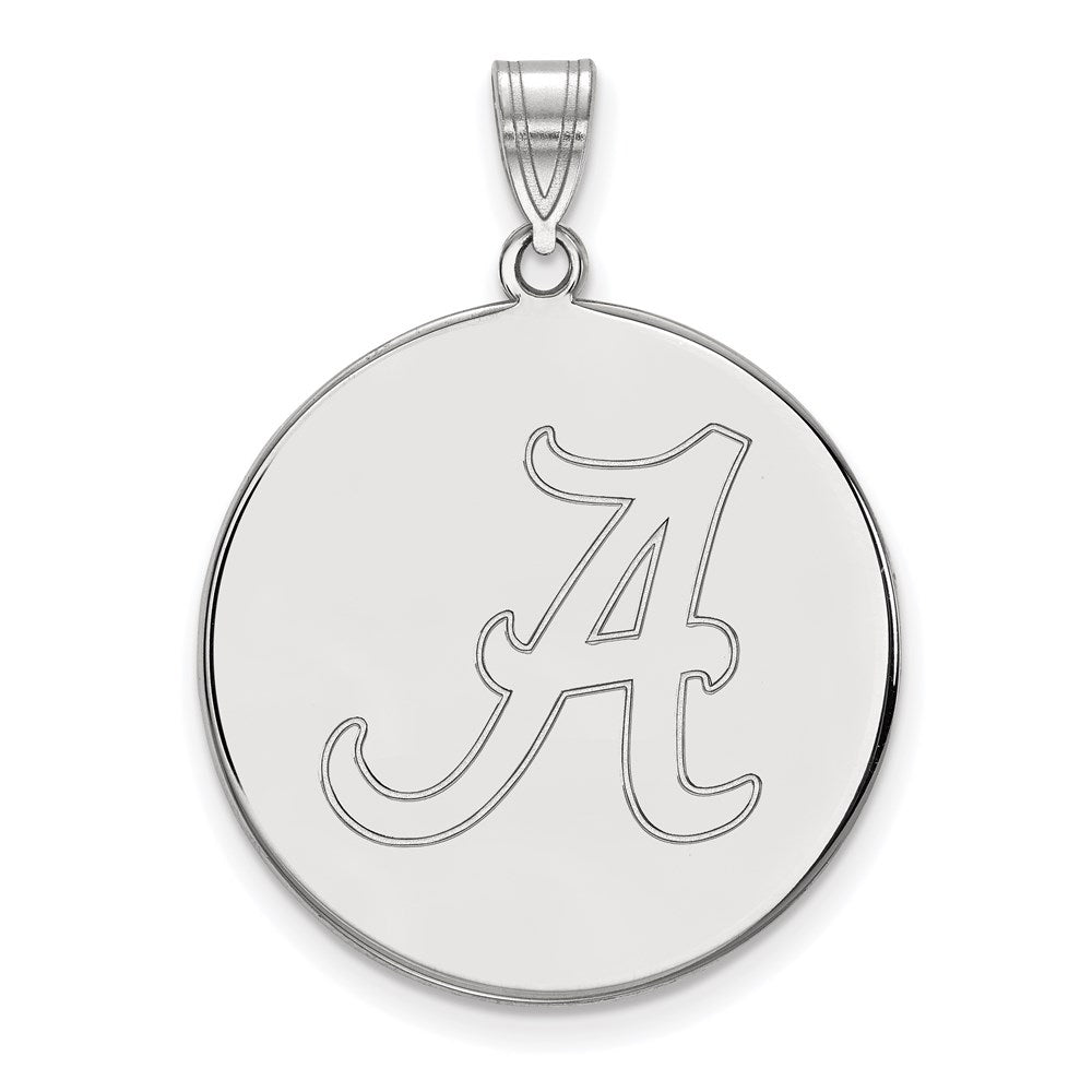Sterlingsilber Rhodiniert Logoart University Of Alabama Buchstabe A Extra Groß Plättchen Anhänger