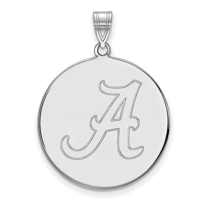 Sterlingsilber Rhodiniert Logoart University Of Alabama Buchstabe A Extra Groß Plättchen Anhänger