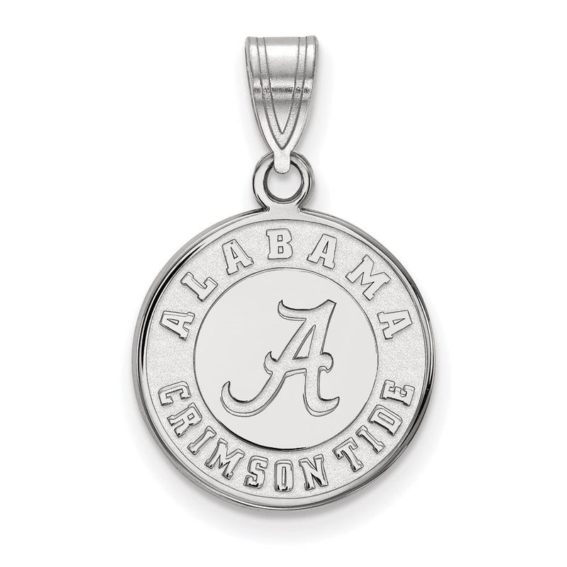 Sterlingsilber Rhodiniert Logoart University Of Alabama Crimson Tide Mittel Plättchen Anhänger