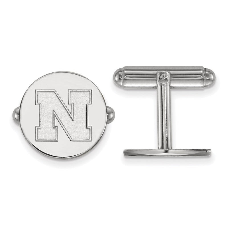 Sterlingsilber Rhodiniert Logoart University Of Nebraska Manschette Knöpfe