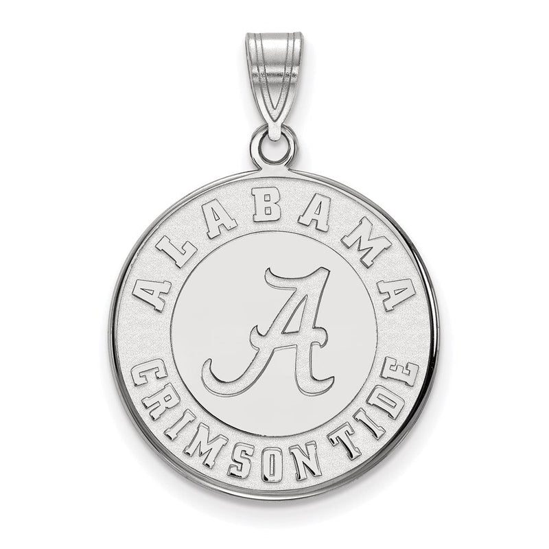 Sterlingsilber Rhodiniert Logoart University Of Alabama Crimson Tide Groß Plättchen Anhänger