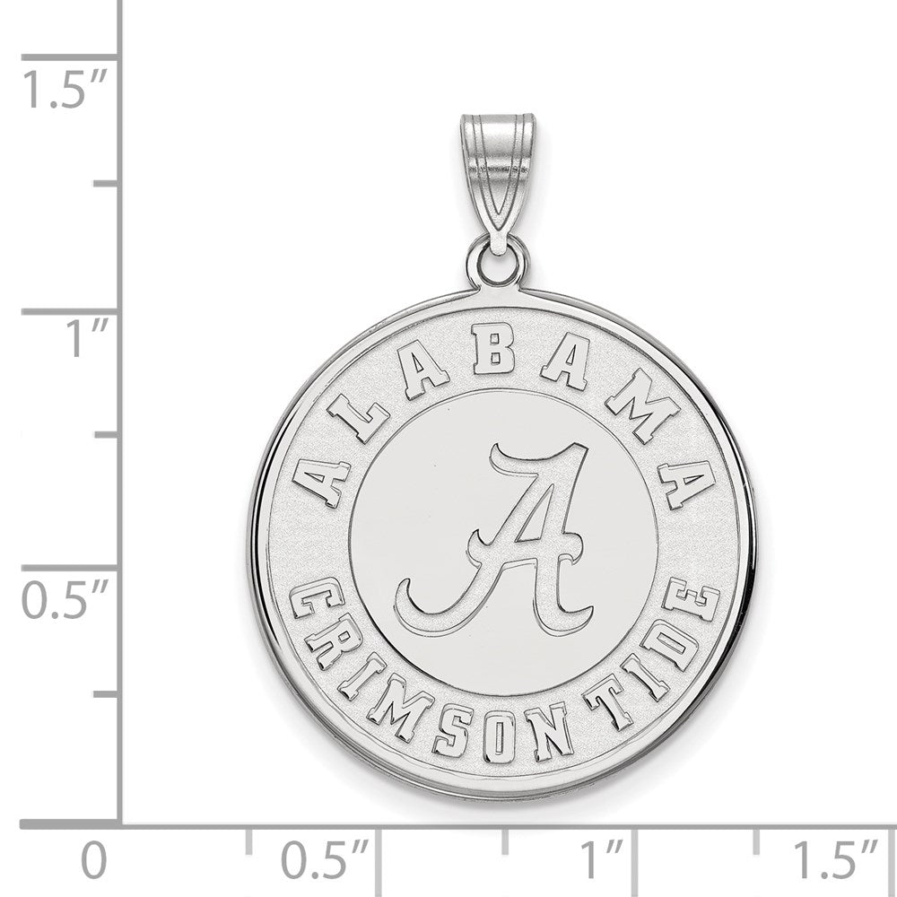 Sterlingsilber Rhodiniert Logoart University Of Alabama Crimson Tide Extra Groß Plättchen Anhänger