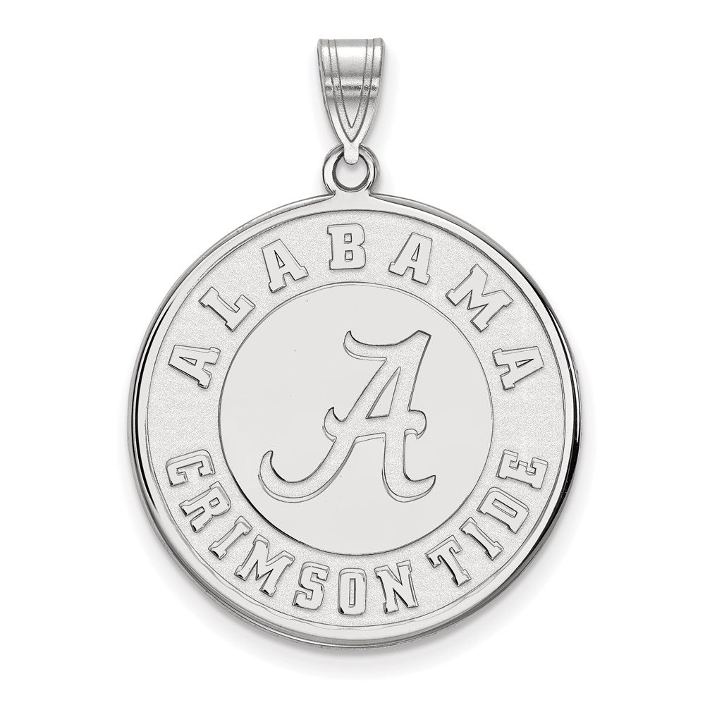 Sterlingsilber Rhodiniert Logoart University Of Alabama Crimson Tide Extra Groß Plättchen Anhänger