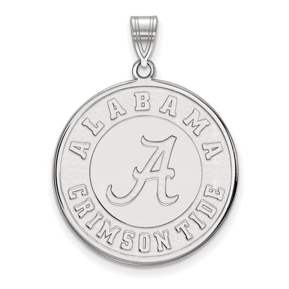 Sterlingsilber Rhodiniert Logoart University Of Alabama Crimson Tide Extra Groß Plättchen Anhänger