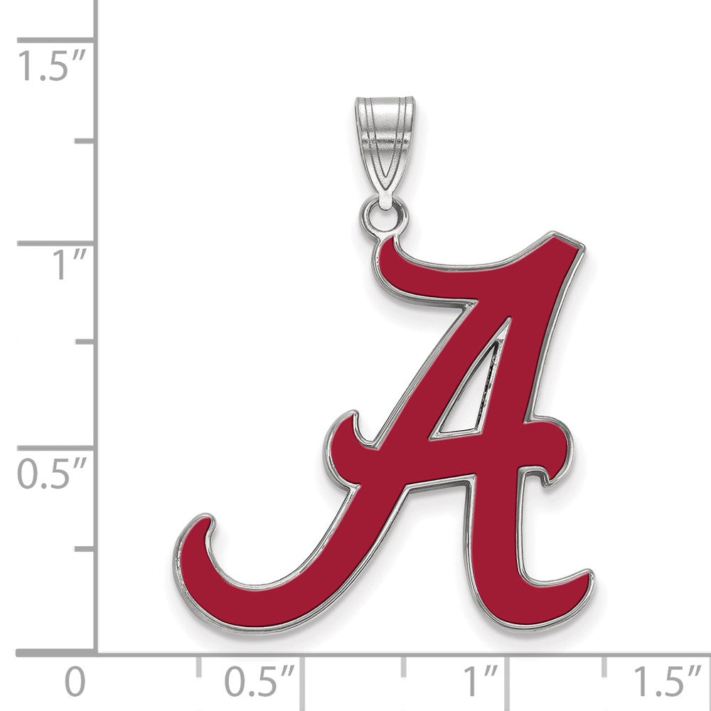 Sterlingsilber Rhodiniert Logoart University Of Alabama Buchstabe A Extra Groß Emailliert Anhänger