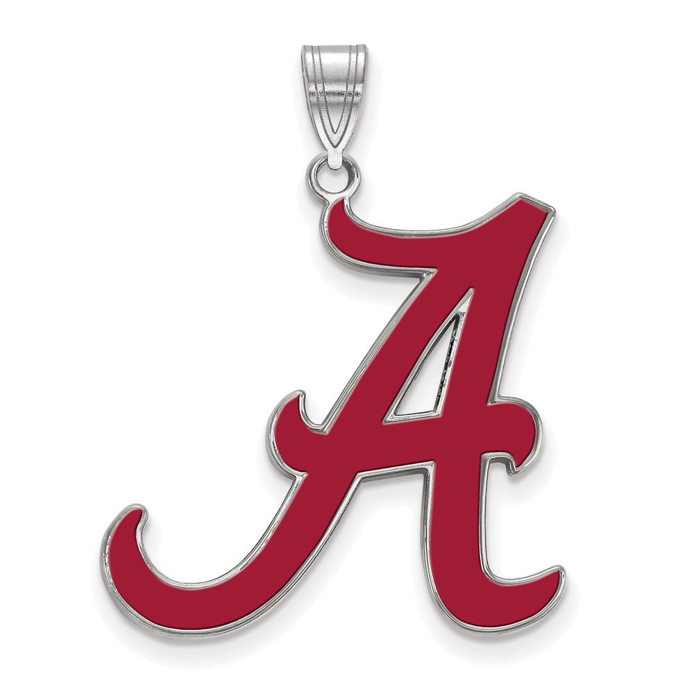 Sterlingsilber Rhodiniert Logoart University Of Alabama Buchstabe A Extra Groß Emailliert Anhänger