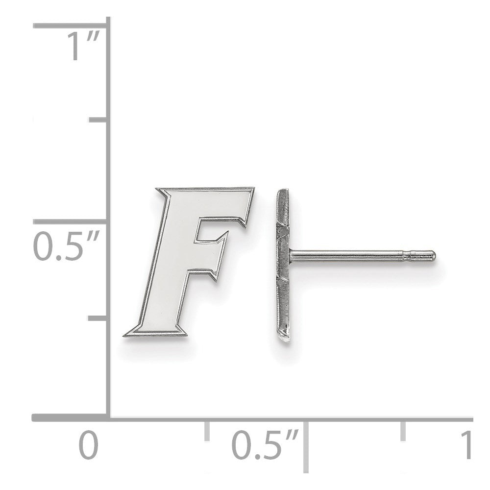 Sterlingsilber Rhodiniert Logoart University Of Florida Buchstabe F Extra Klein Ohrstecker