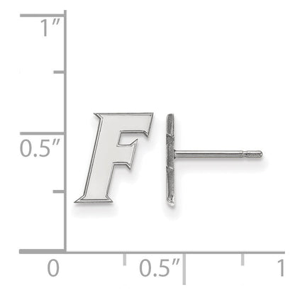 Sterlingsilber Rhodiniert Logoart University Of Florida Buchstabe F Extra Klein Ohrstecker