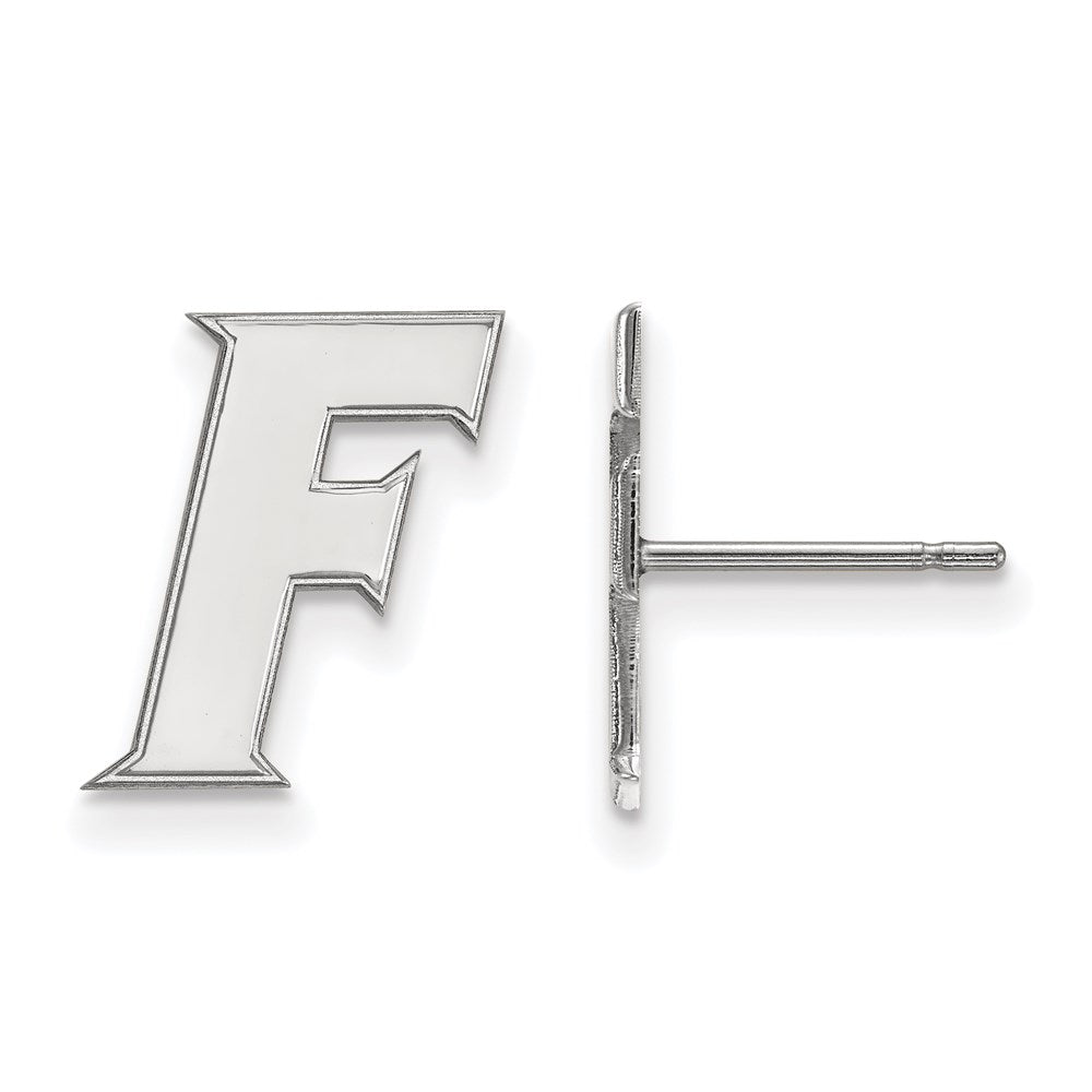 10K Weißgold Logoart University Of Florida Buchstabe F Klein Ohrstecker