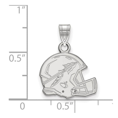 Sterlingsilber Rhodiniert Logoart Florida State University Pfeil Mittel Football Helm Anhänger