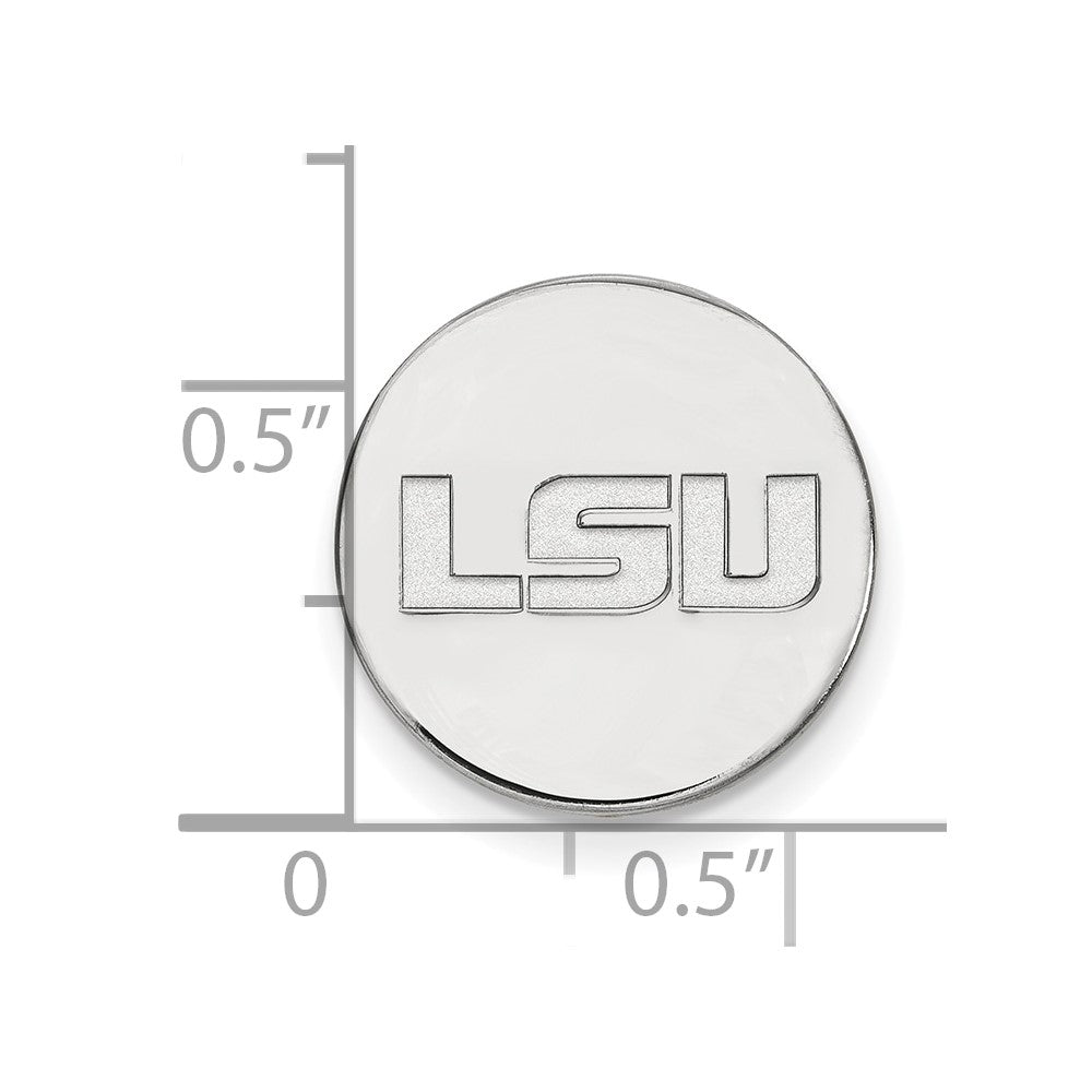 Sterlingsilber Rhodiniert Logoart Louisiana State University Anstecknadel