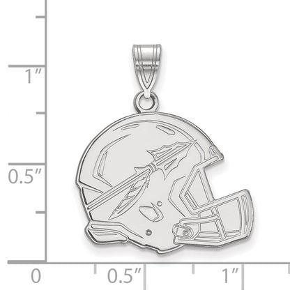 Sterlingsilber Rhodiniert Logoart Florida State University Pfeil Groß Football Helm Anhänger