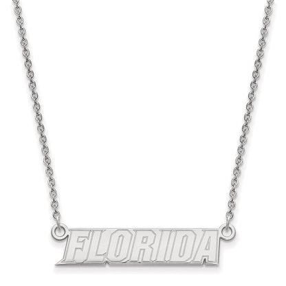 Sterlingsilber Rhodiniert Logoart University Of Florida Klein Stab 18 Zoll Halskette