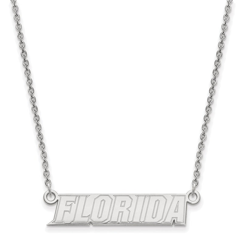 Sterlingsilber Rhodiniert Logoart University Of Florida Klein Stab 18 Zoll Halskette