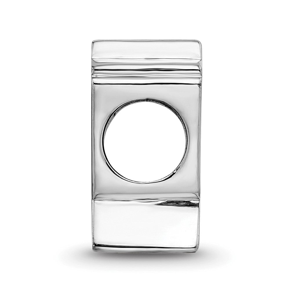 Sterlingsilber Rhodiniert Nhl Logoart Columbus Blau Jacken Emaille Perle
