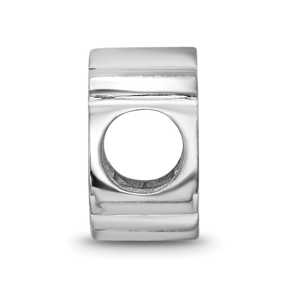 Sterlingsilber Rhodiniert Nhl Logoart Chicago Blackhawks Emaille Perle