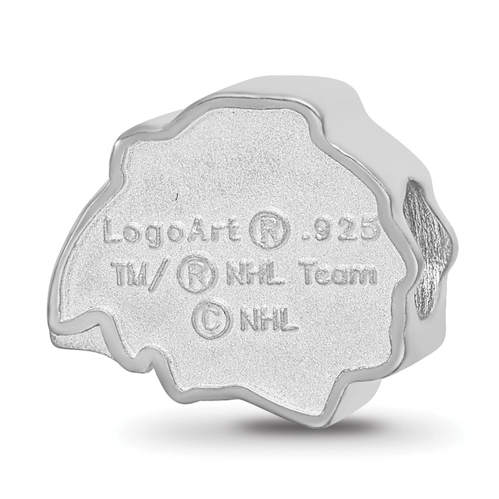 Sterlingsilber Rhodiniert Nhl Logoart Chicago Blackhawks Emaille Perle