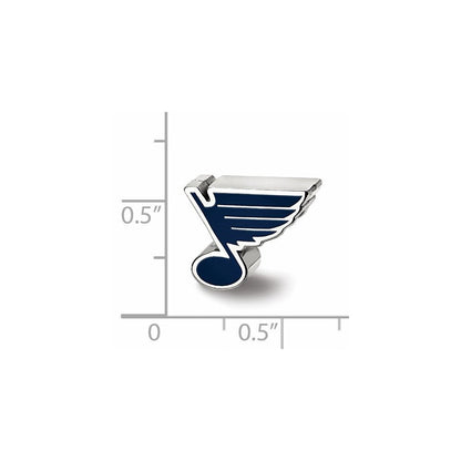 Sterlingsilber Nhl Logoart St. Louis Blues Emailliert Logo Perle
