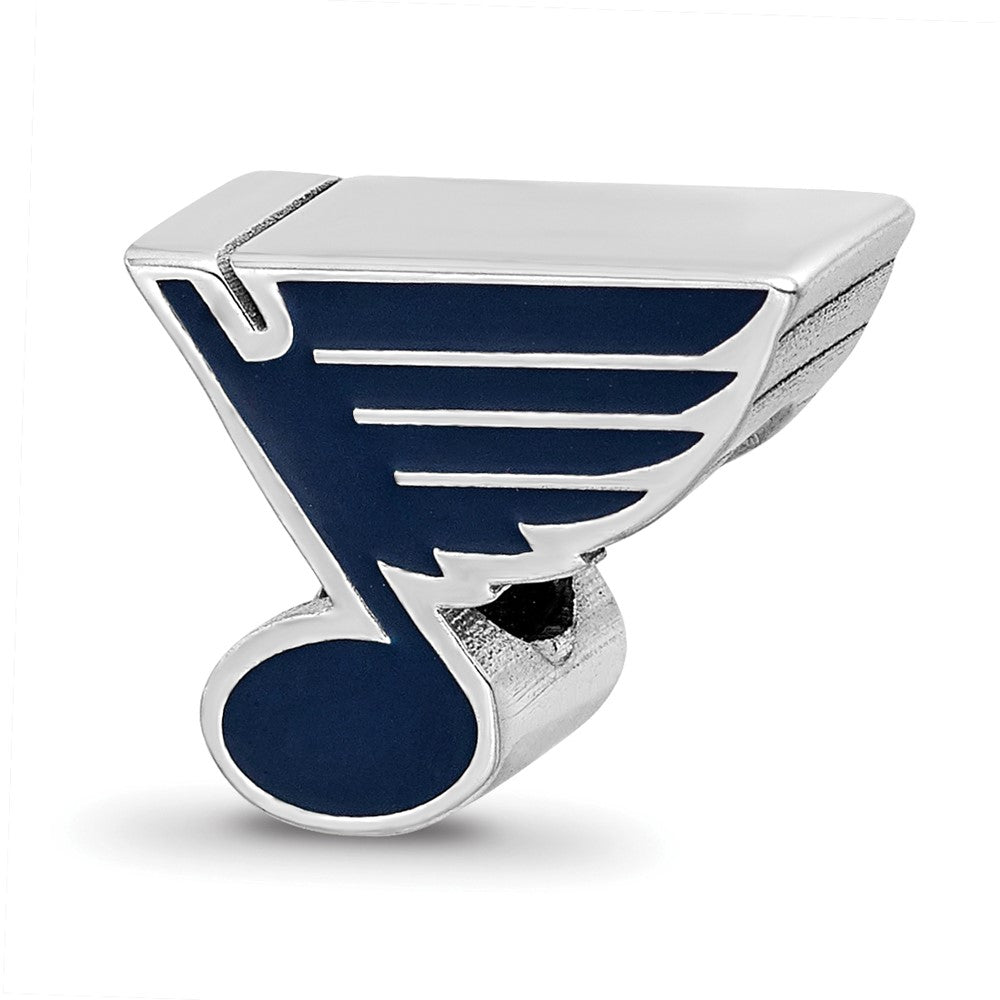 Sterlingsilber Nhl Logoart St. Louis Blues Emailliert Logo Perle