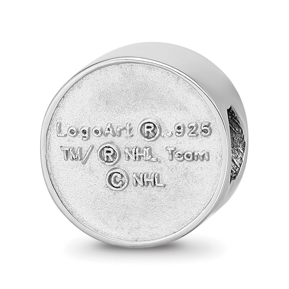 Sterlingsilber Rhodiniert Nhl Logoart Boston Bruins Emaille Perle