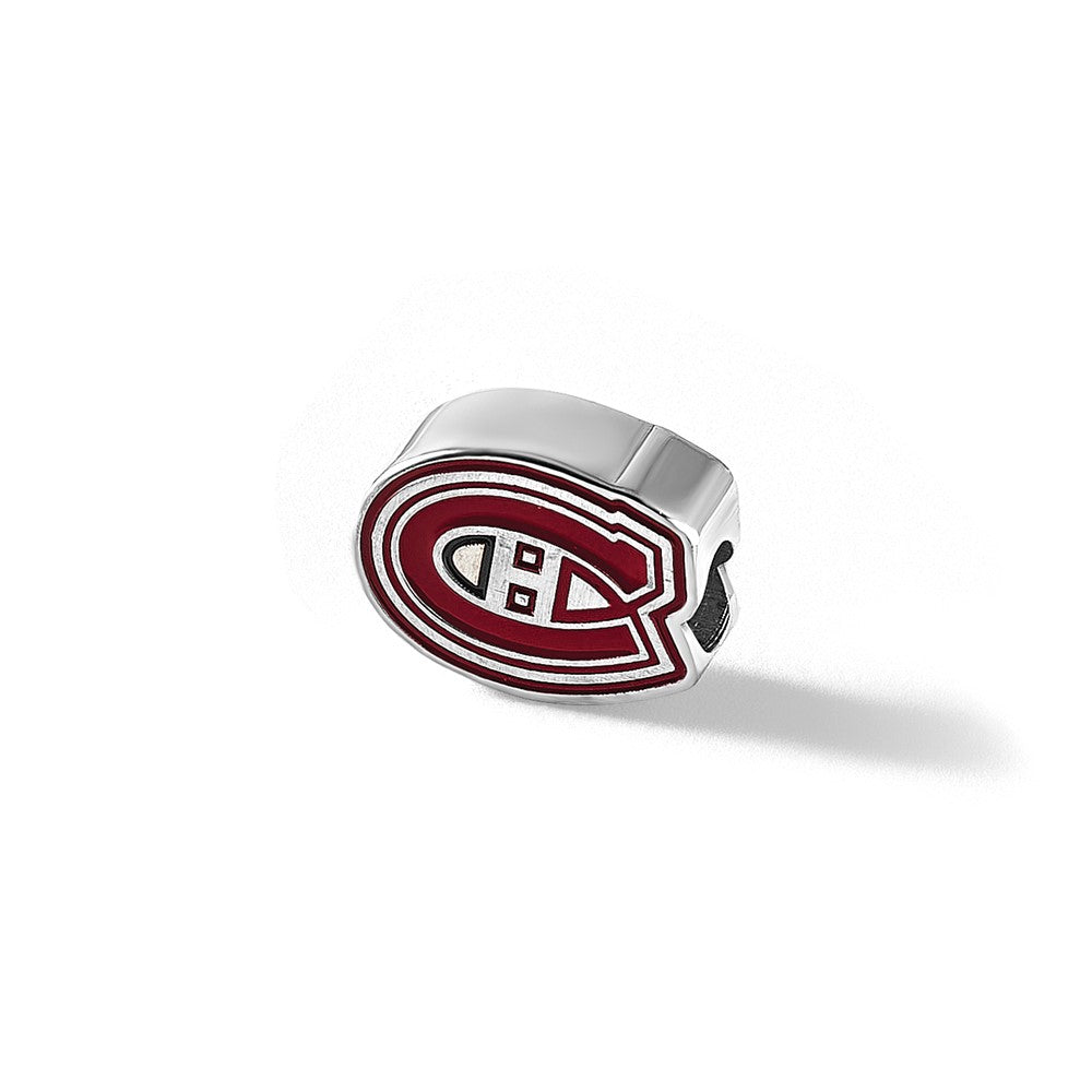 Sterlingsilber Rhodiniert Nhl Logoart Montreal Canadiens Emaille Perle