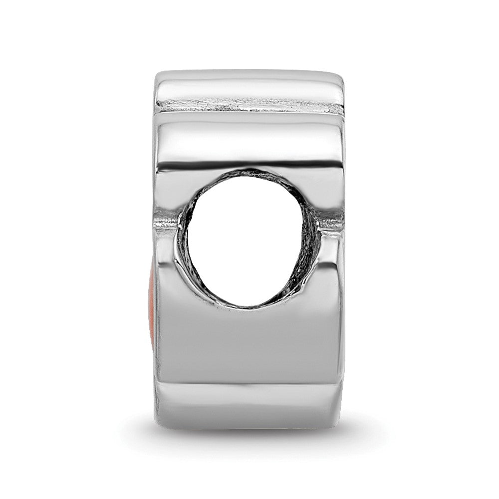 Sterlingsilber Rhodiniert Logoart Clemson University Emaille Logo Perle