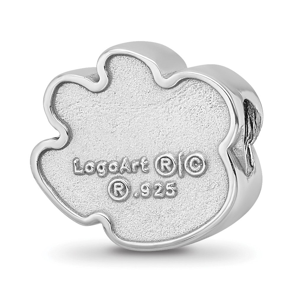 Sterlingsilber Rhodiniert Logoart Clemson University Emaille Logo Perle