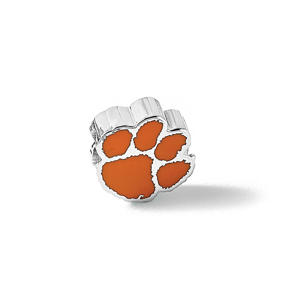 Sterlingsilber Rhodiniert Logoart Clemson University Emaille Logo Perle